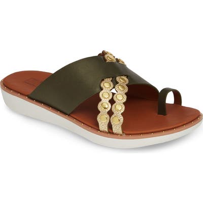 Fitflop Scallop Slide Sandal, Green (Nordstrom Exclusive)