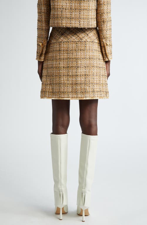 St John St. John Collection Multiyarn Metallic Tweed Skirt In Gold/canyon Multi