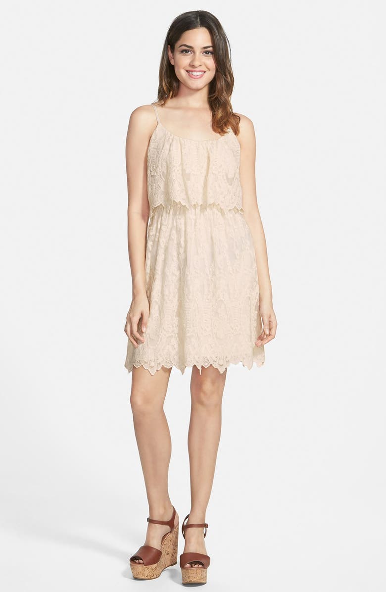Soprano Lace Popover Camisole Dress | Nordstrom