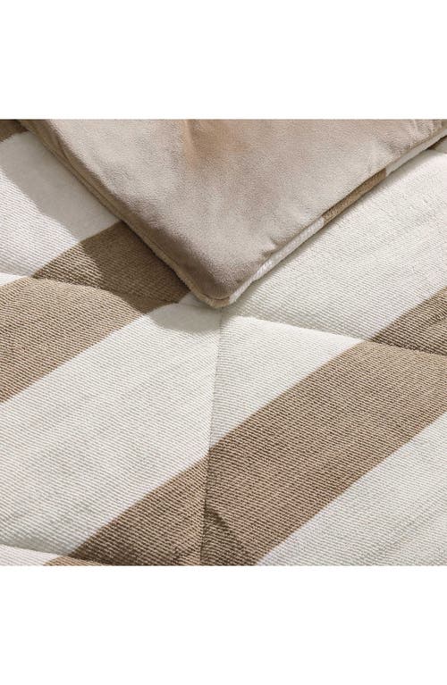 Nautica Lawndale Stripe Comforter & Sham Set In Beige