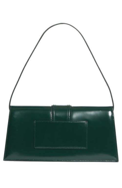 Shop Jacquemus Le Grand Bambino Leather Shoulder Bag In Dark Green 590