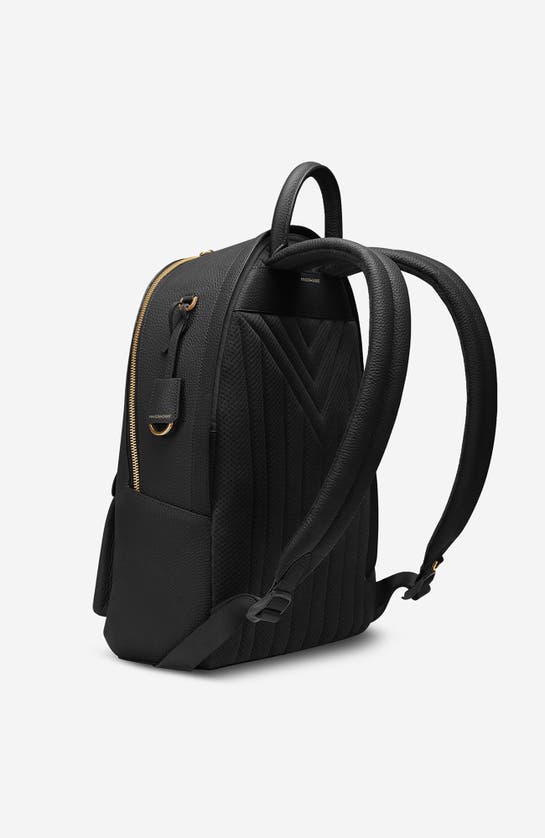 Shop Maison De Sabre Maison De Sabré Leather Backpack In Black Caviar