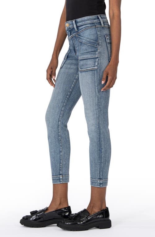 Shop Kut From The Kloth Reese High Waist Crop Skinny Jeans In Electric