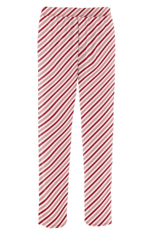 Print Pajama Pants in Crimson Candy Cane Stripe