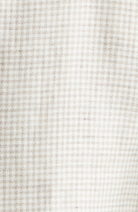 Eleventy Houndstooth Linen & Wool Sport Coat In Sand