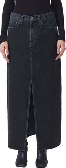 AGOLDE Leif Longline Denim Skirt Nordstrom