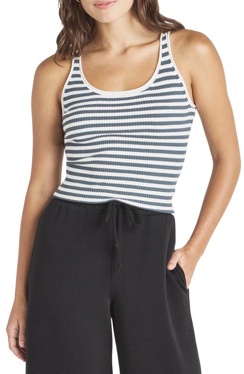 Shop Splendid X Cella Jane Rib Tank In White/drk Slate