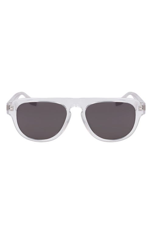 Fluidity 53mm Aviator Sunglasses in Crystal Clear