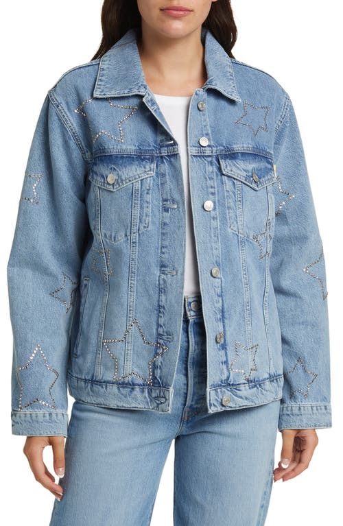Rails Grove Embellished Boyfriend Trucker Denim Jacket In Supernova