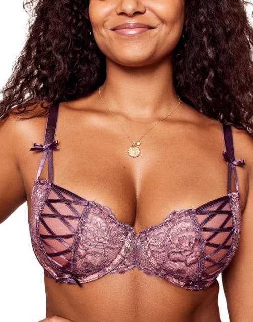 Shop Adore Me Enny Contour Balconette Bra In Dark Purple