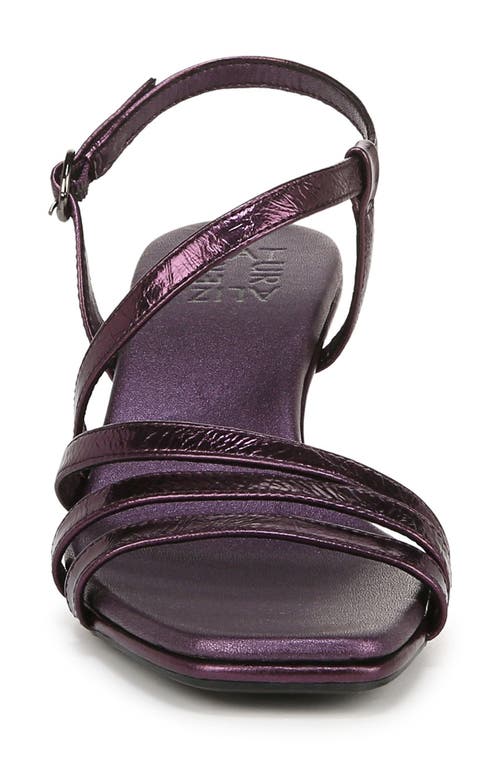 Shop Naturalizer Galaxy Slingback Sandal In Plum Purple Metallic Leather