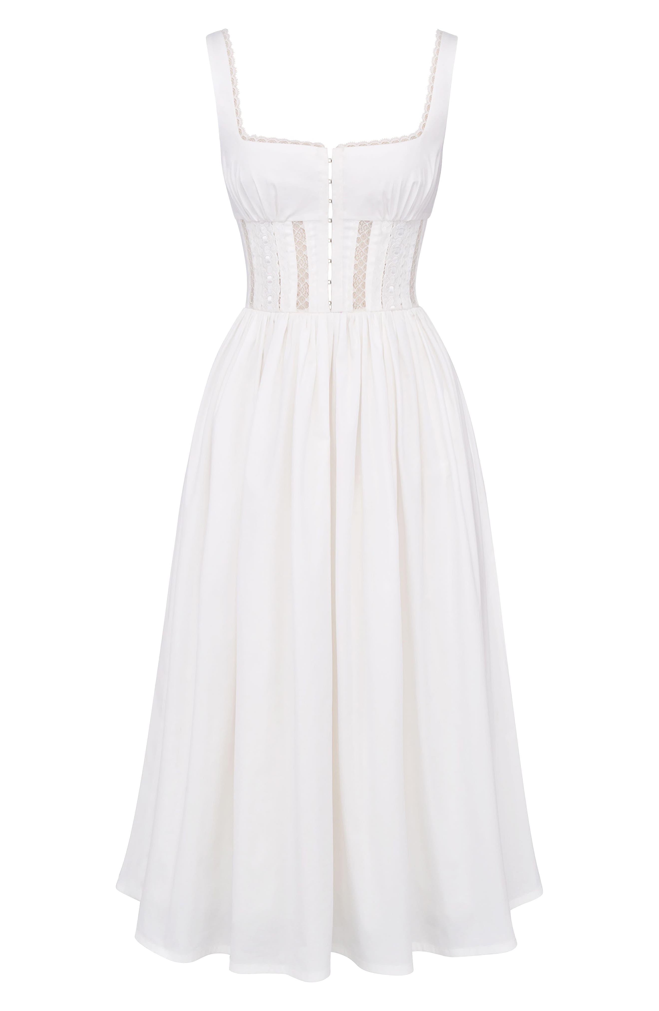 'Chelsie' Corset Style Sundress White main image 1