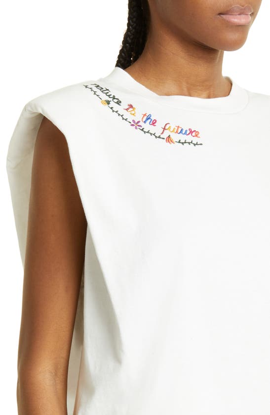 Farm Rio Nature Is Future Cotton Top In Off-white | ModeSens