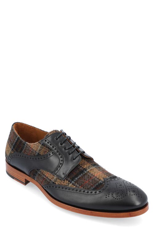 TAFT The Wallace Wingtip Derby Brown Tartan at Nordstrom,