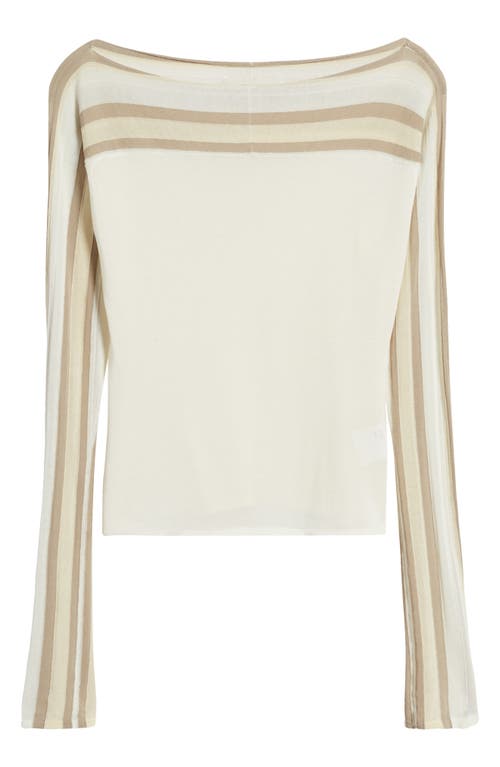 Shop Faithfull The Brand Citara Long Sleeve Knit Top In White