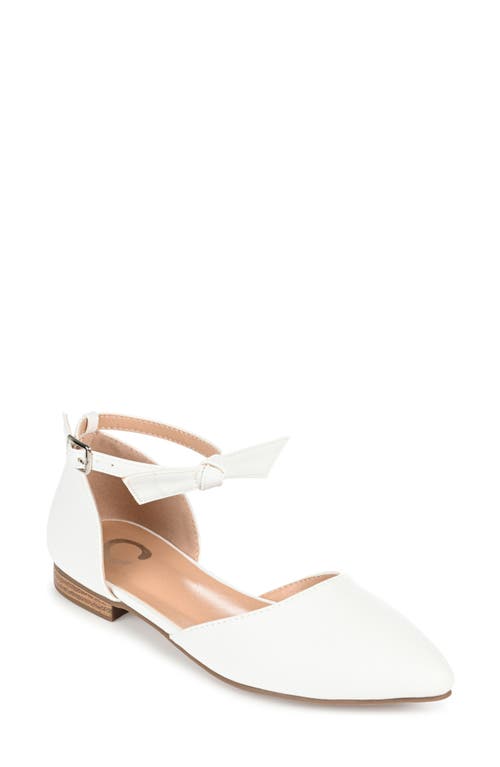 Shop Journee Collection Vielo Ankle Strap Flat In White