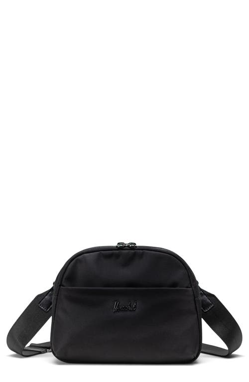 Thalia Recycled Polyester Crossbody Bag in Black
