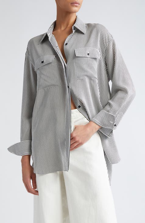 Ellias Stripe Silk Shirt