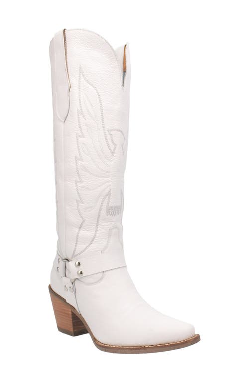 Dingo Heavens to Betsy Knee High Western Boot in White