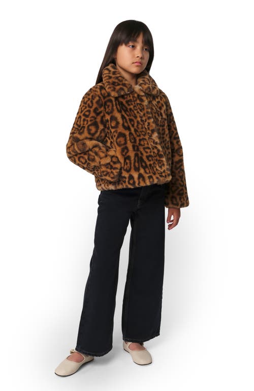 Shop Apparis Kids' Elis Pluche™ Faux Fur Coat In Leopard