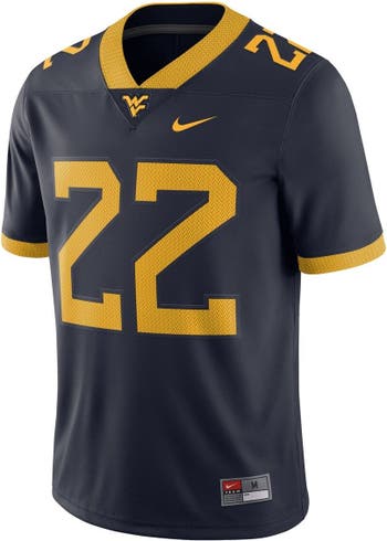 Men's Nike Navy West Virginia Mountaineers #22 Home Game Jersey, L
