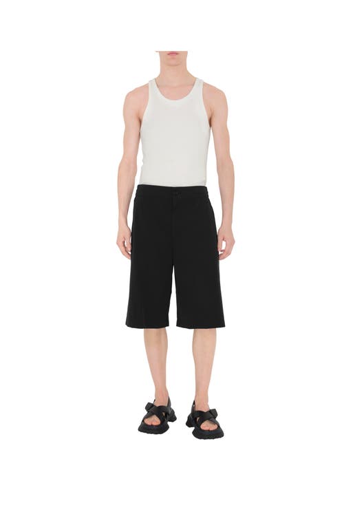 Shop Burberry Cotton Blend Tailored Shorts In Black