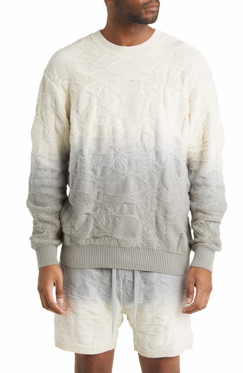 Twenty Crossover Netting Sweater in Cement Gradient