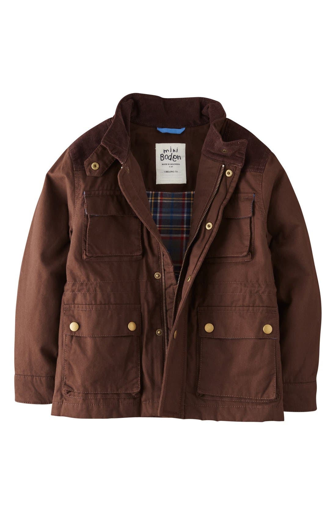 Mini Boden 'Biker' Weatherproof Jacket (Toddler Boys) Nordstrom