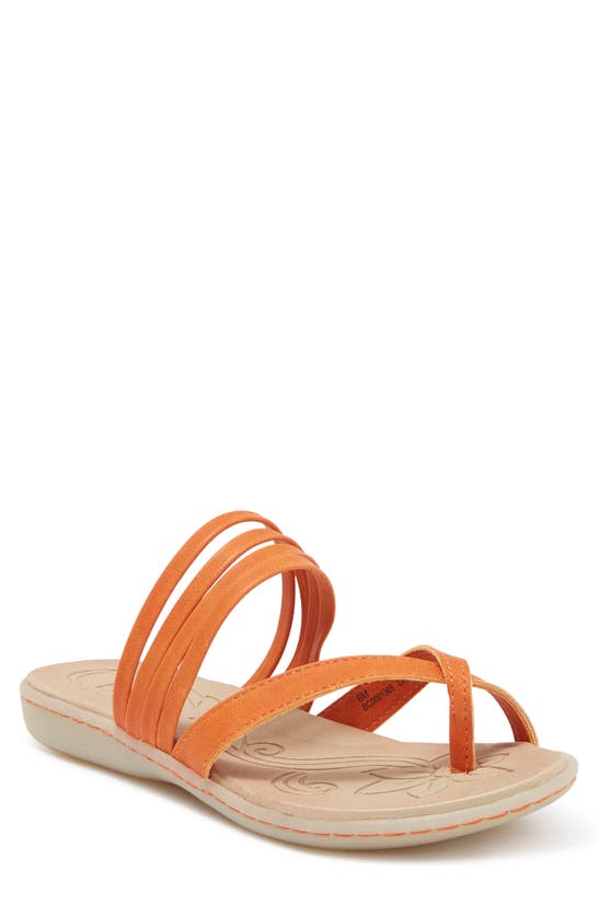 B O C By Born Alisha Toe Loop Sandal In Orange Nubuck