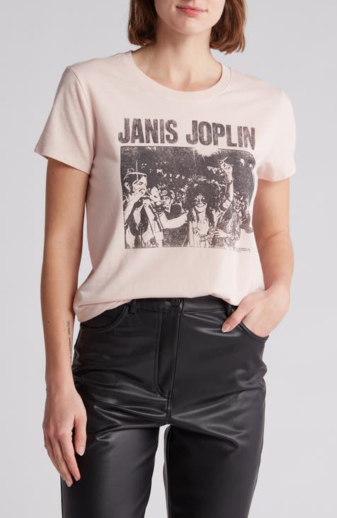 Lucky Brand Women's Janis Joplin Studded Cotton T-shirt In Dress Blues