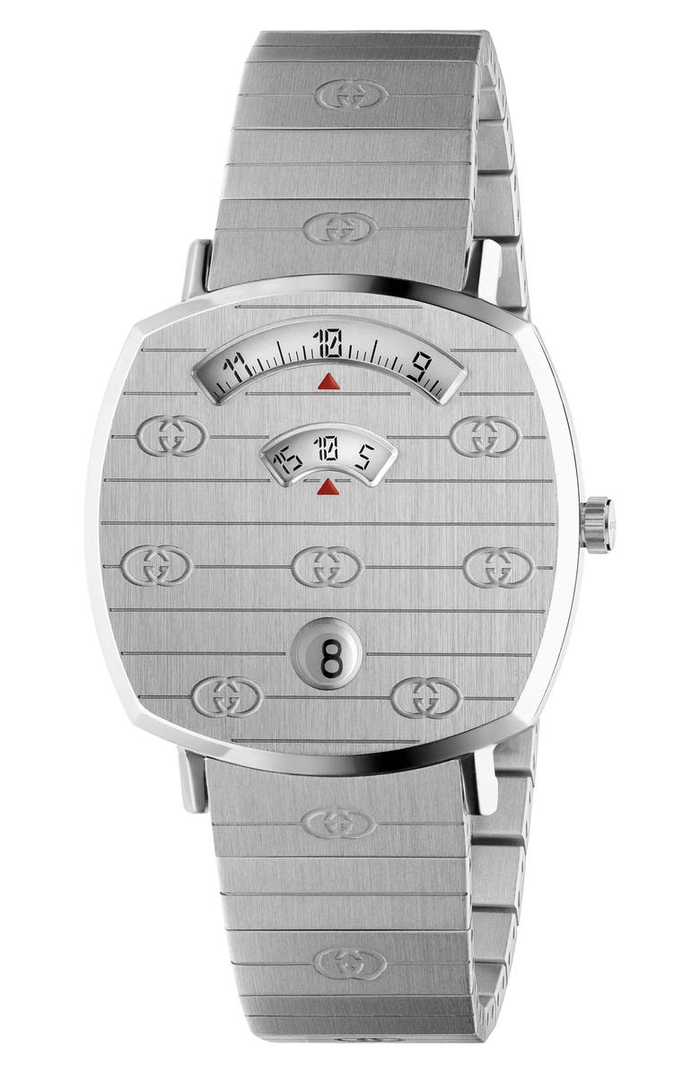 Gucci Grip Bracelet Watch, 35mm, Main, color, Silver