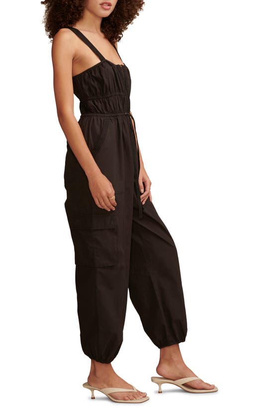 Shop Lucky Brand Military Cotton Jogger Jumpsuit In Raven