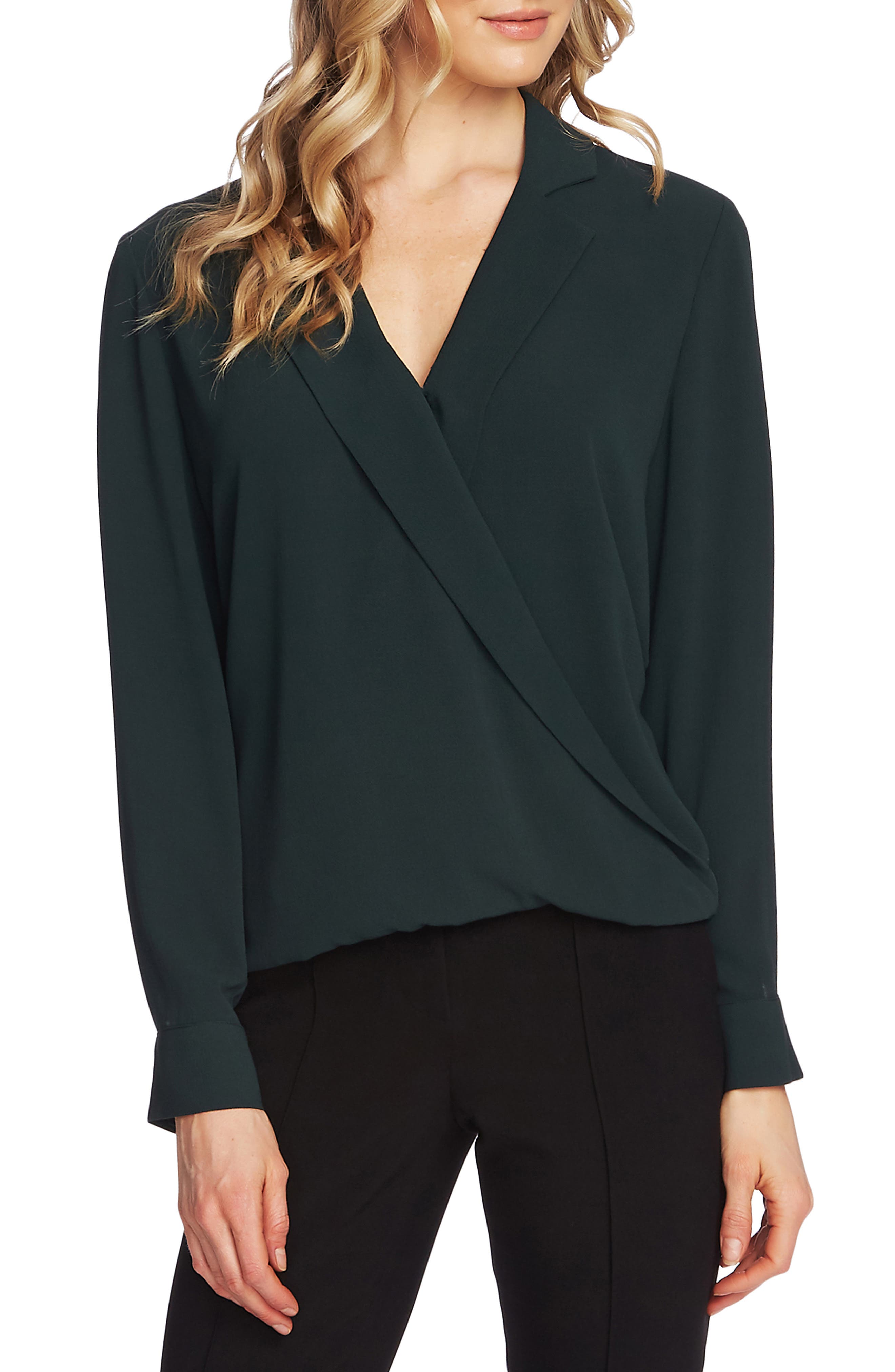 Vince Camuto Faux Wrap Top | Nordstrom