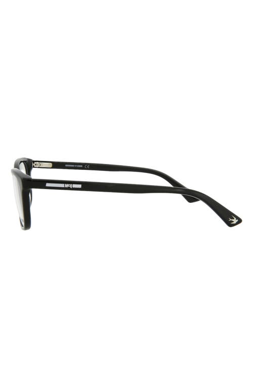 Mcq By Alexander Mcqueen Mcq 51mm Core Square Optical Glasses In Black Black Transparent