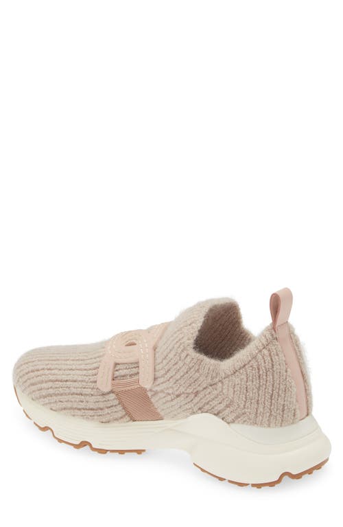 Shop Tod's Kate Knit Slip-on Sneaker In Mousse