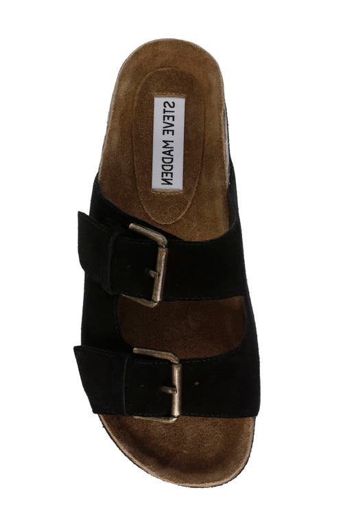 Shop Steve Madden Kali Platform Sandal In Black Suede