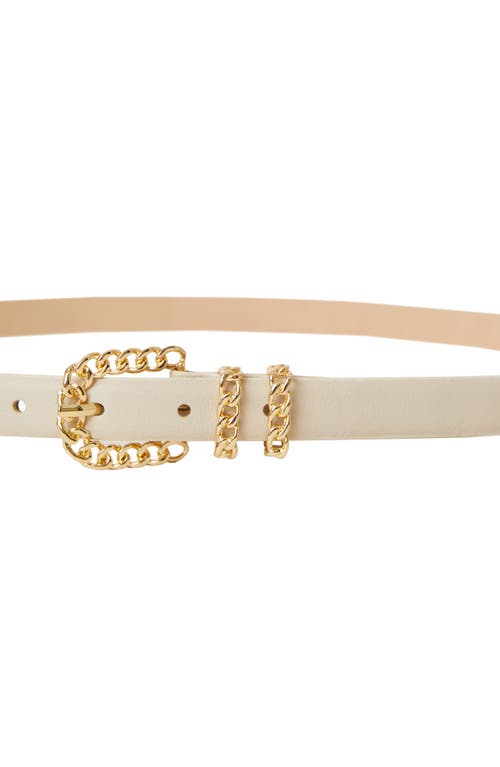 Shop B-low The Belt Hattie Leather Belt In Bone Gold