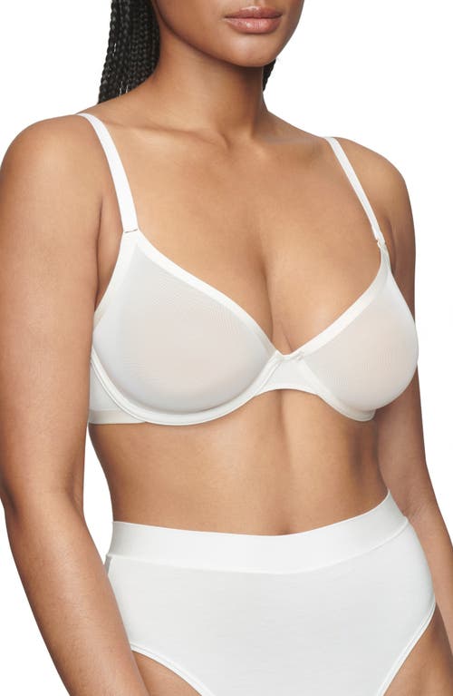 CUUP CUUP THE PLUNGE UNDERWIRE SHEER MESH BRA