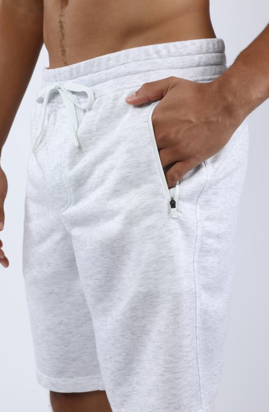 Shop 90 Degree By Reflex 2 Secure Zip Pocket Performance Shorts In Heather Grey