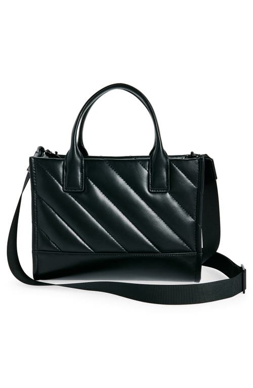 Shop Kurt Geiger London Small Soho Quilted Leather Tote In Black