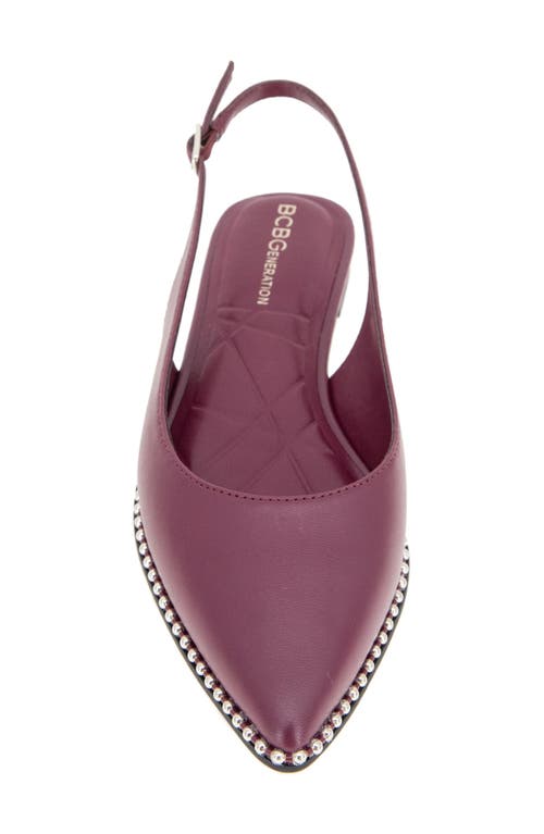 Bcbg Valerie Slingback Pointed Toe Flat In Windsor Wine