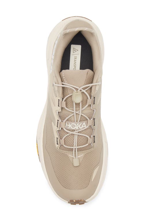 Hoka Transport Gore-tex Panelled Mesh Sneakers In Dune/dune/eggnog