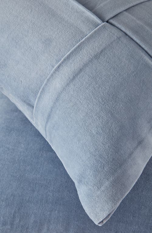 Shop Nordstrom Pleated Velveteen Accent Pillow In Blue Chip