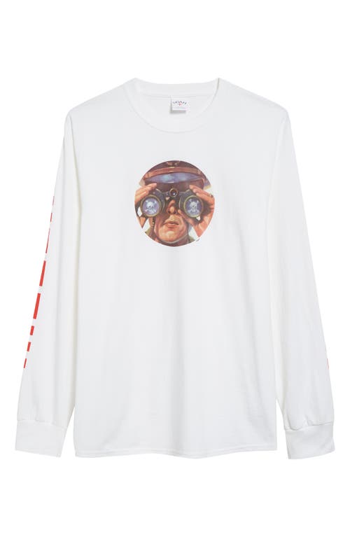 NOAH NOAH SOS LONG SLEEVE COTTON GRAPHIC T-SHIRT 