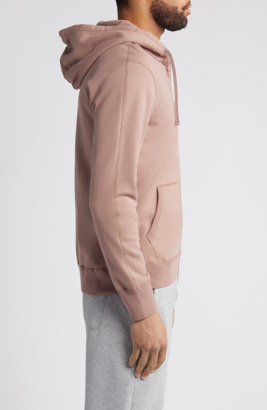 Shop Reigning Champ Midweight Terry Full-zip Hoodie In Desert Rose