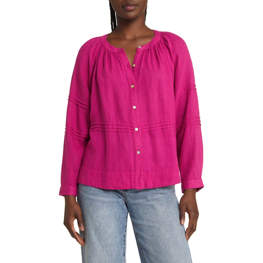 Rails Frances Linen Blend Button-up Shirt In Radiance