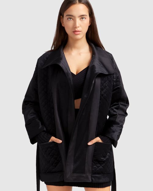 Shop Belle & Bloom Ace Of Spades Velvet Coat In Black