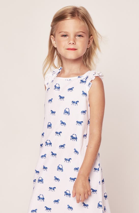 Shop Petite Plume Kids' Amelie Equestrian Print Nightgown