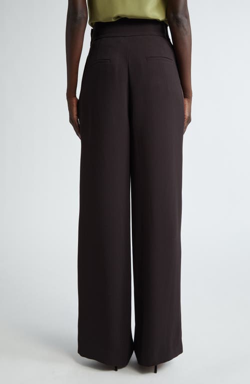 St John St. John Collection Satin Back Crepe Wide Leg Pants In Mocha