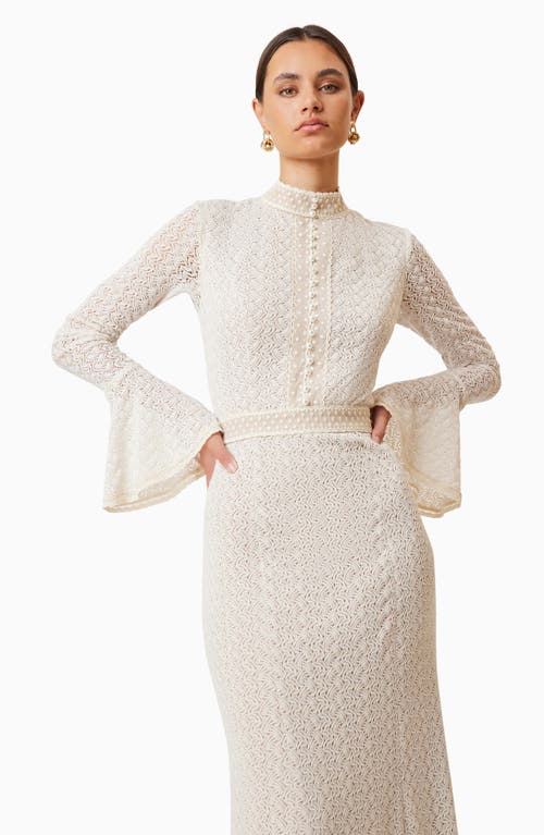 Shop Elliatt Bella Long Sleeve Textured Knit Dress In Ivory